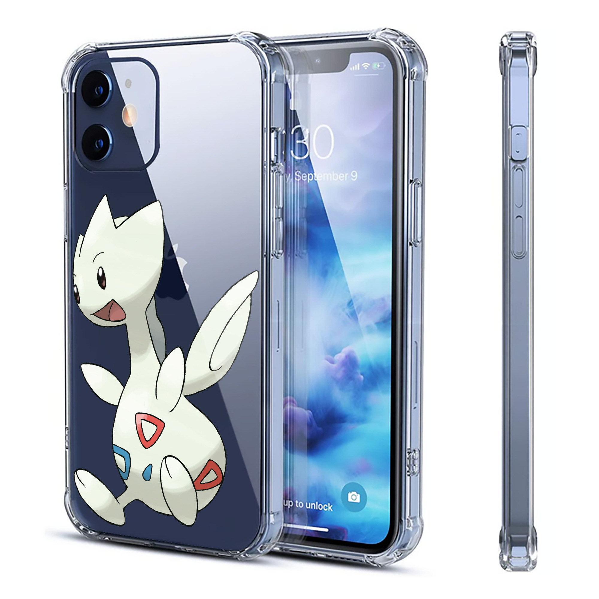 （画像用） ポケットモンスター Pokémon 【iPhone 12シリーズ対応】透明スマホケース（クリアソフトケース）